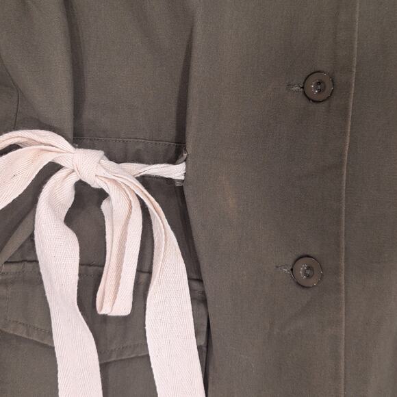 Anthropologie Harlyn Army Green Military Jacket Blazer with Bow Detail XSmall XS - Picture 8 of 8